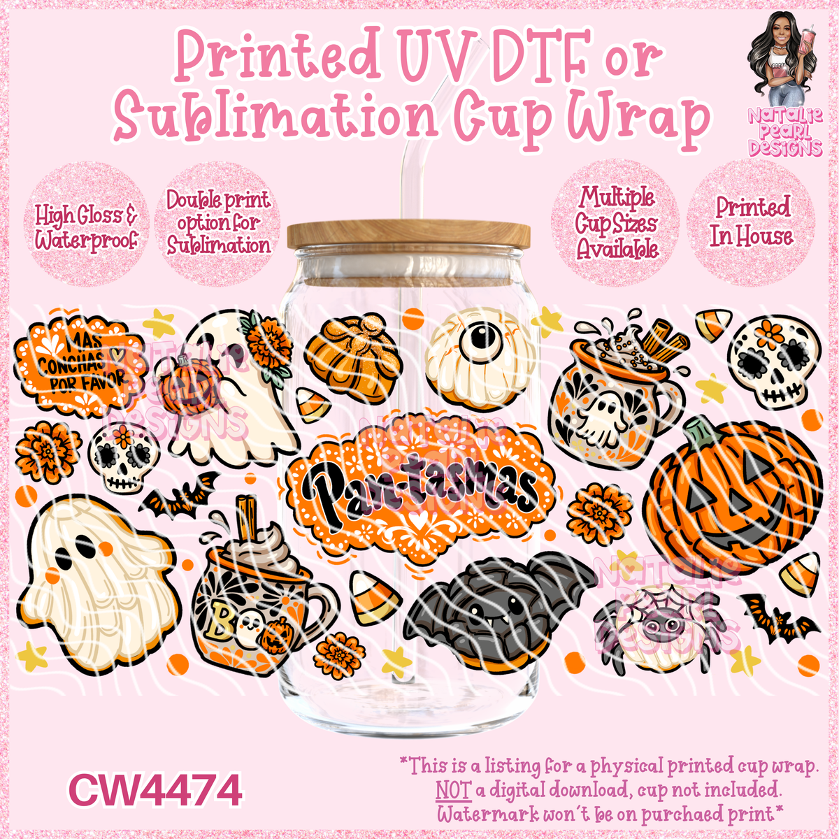 CW4474 UV DTF/SUB Cup Wraps