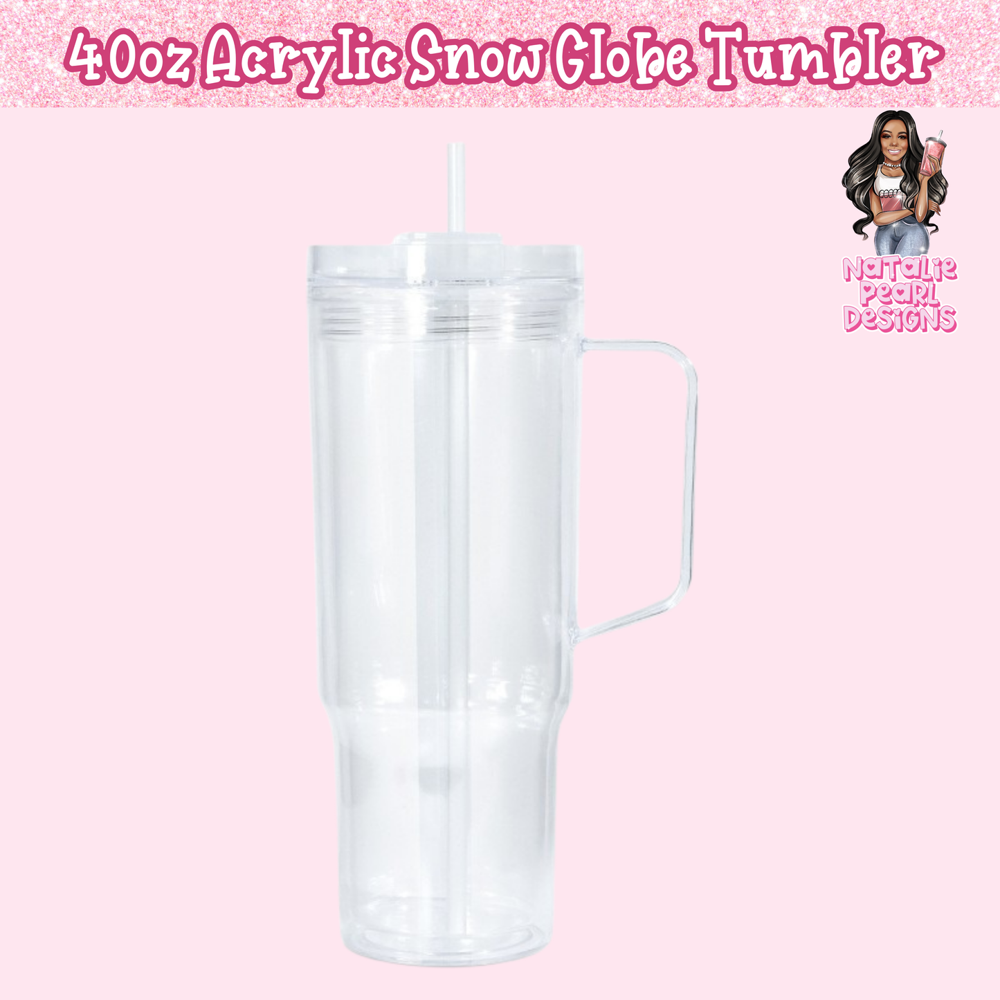 40oz Acrylic Snow Globe Tumbler