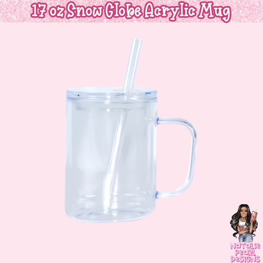 17oz Acrylic Snow Globe Mug