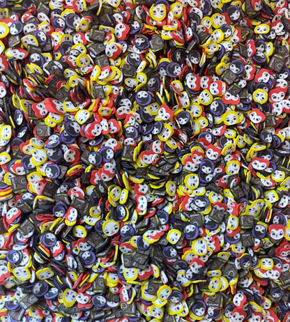 Witch Sisters Sprinkle Polymer Clay Slices, Fake Sprinkles for Crafting, Fimo Slices, Halloween Polymer Clay Slices