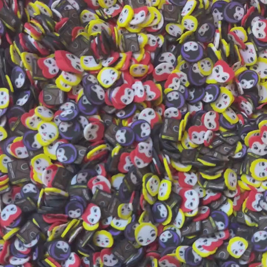 Witch Sisters Sprinkle Polymer Clay Slices, Fake Sprinkles for Crafting, Fimo Slices, Halloween Polymer Clay Slices