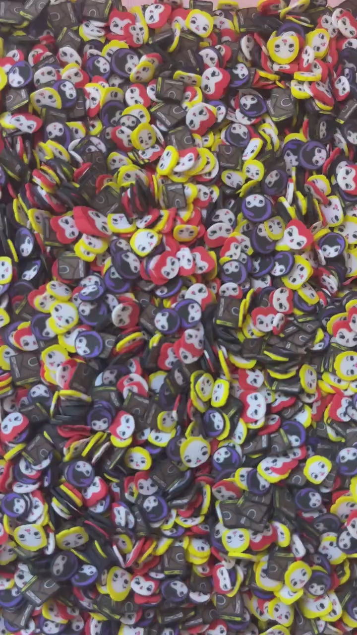 Witch Sisters Sprinkle Polymer Clay Slices, Fake Sprinkles for Crafting, Fimo Slices, Halloween Polymer Clay Slices