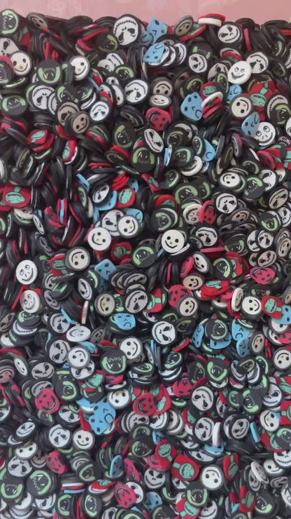 Halloween Nightmare Mix Sprinkle Polymer Clay Slices, Fake Sprinkles for Crafting, Fimo Slices, Halloween Polymer Clay Slices