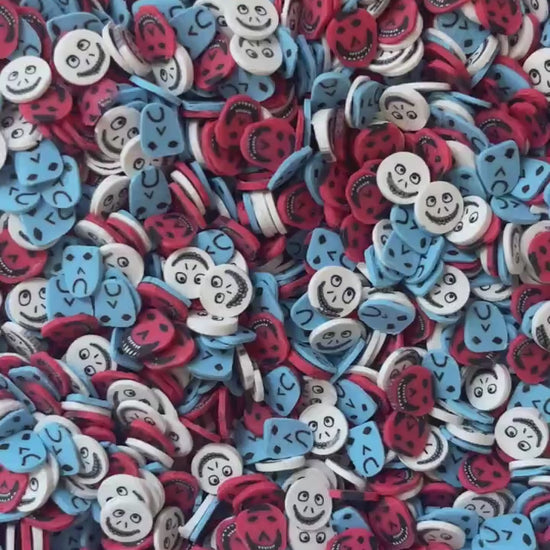 Three of A Kind Sprinkle Polymer Clay Slices, Fake Sprinkles for Crafting, Fimo Slices, Halloween Polymer Clay Slices
