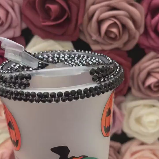 Custom Full Bling Rhinestone or Clear Plastic Cold Cup Lids, Starbucks Lid, Sip Lid, Cold Foam Lid