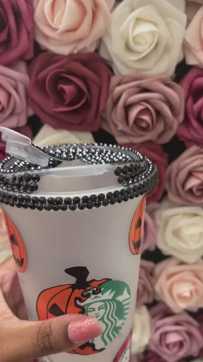 Custom Full Bling Rhinestone or Clear Plastic Cold Cup Lids, Starbucks Lid, Sip Lid, Cold Foam Lid