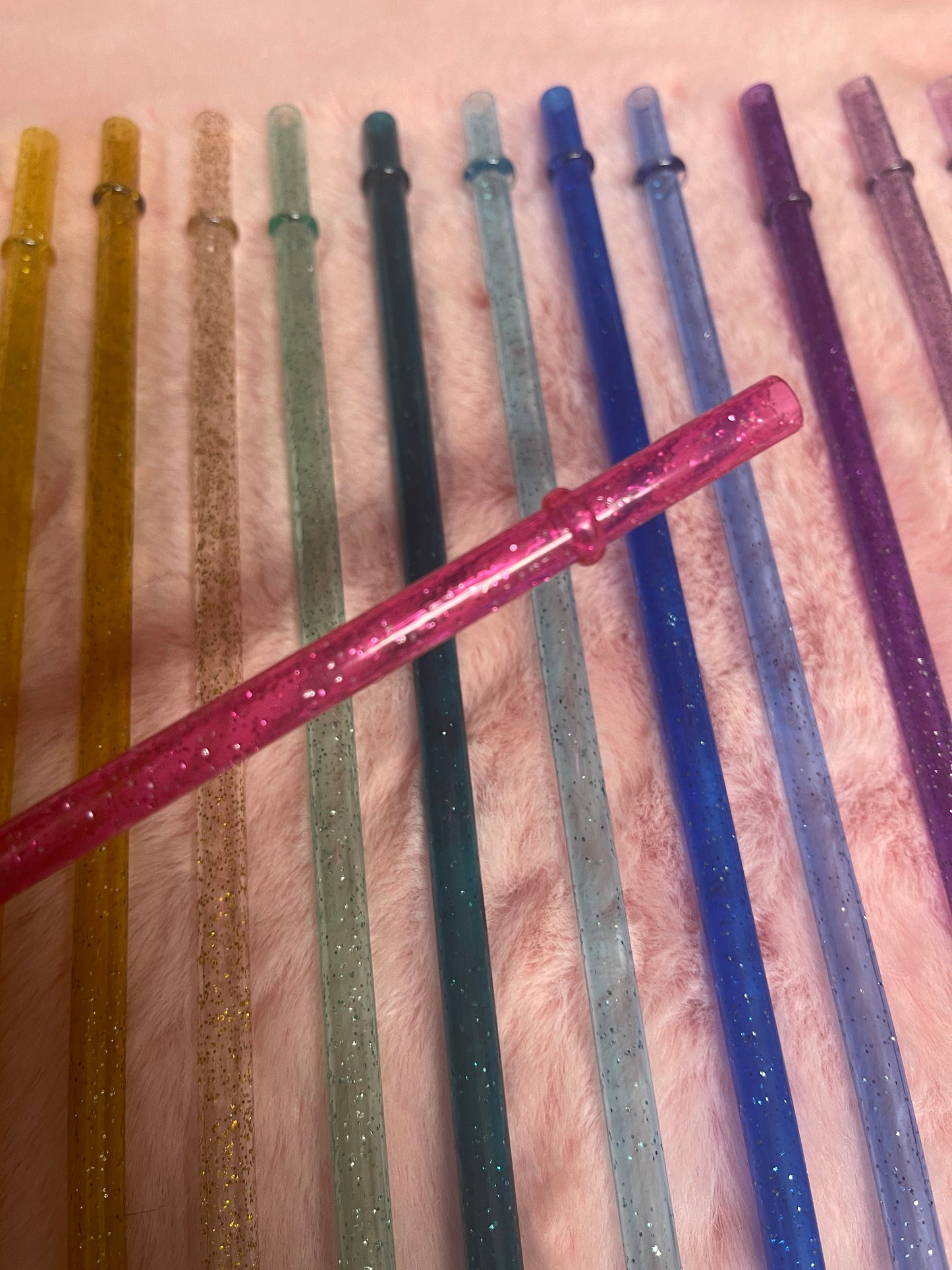 11 inch Glitter Reusable Straws