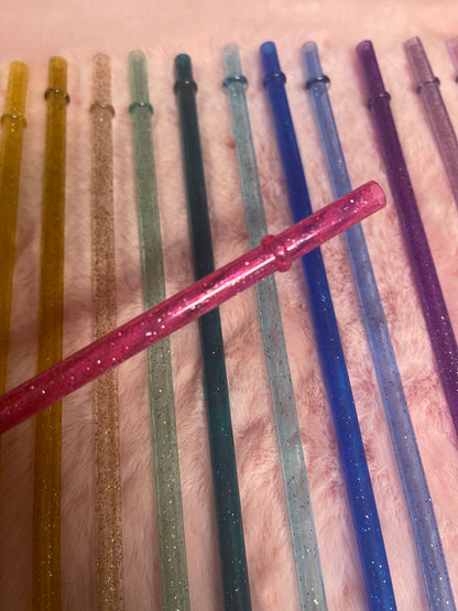 11 inch Glitter Reusable Straws
