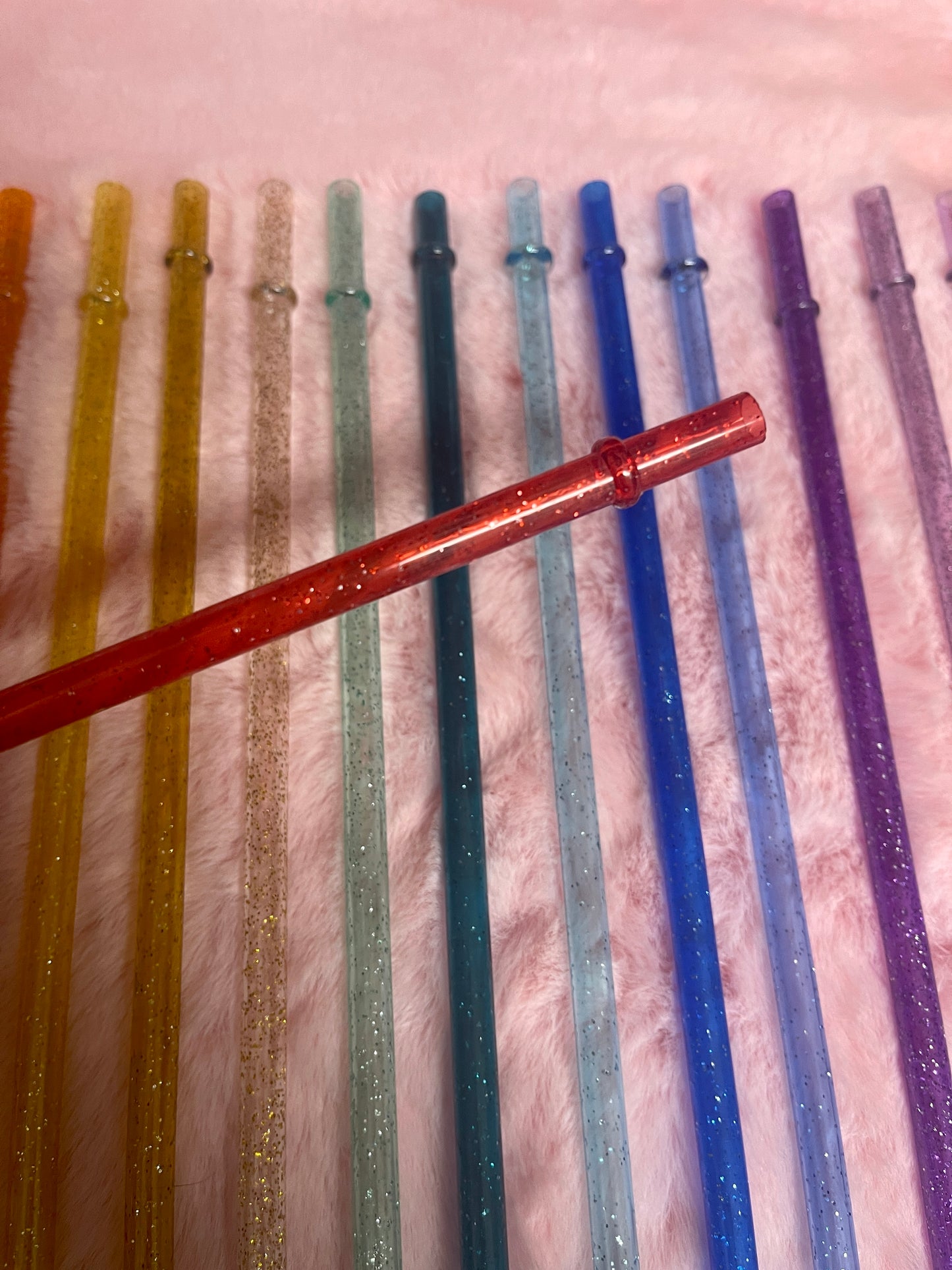 11 inch Glitter Reusable Straws