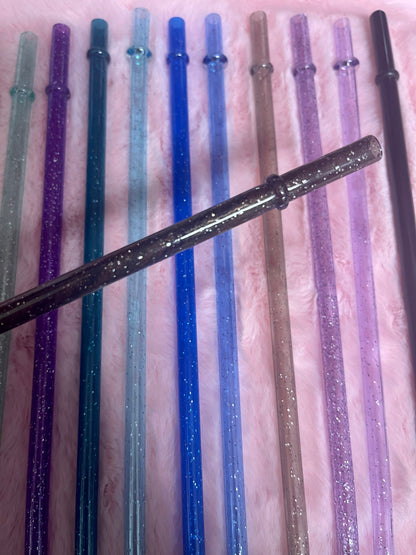 11 inch Glitter Reusable Straws