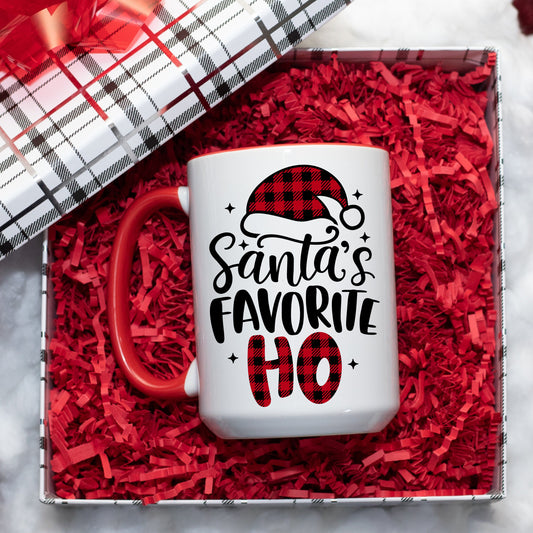 Santa's Favorite Ho Christmas Coffee Ceramic Mug 15oz