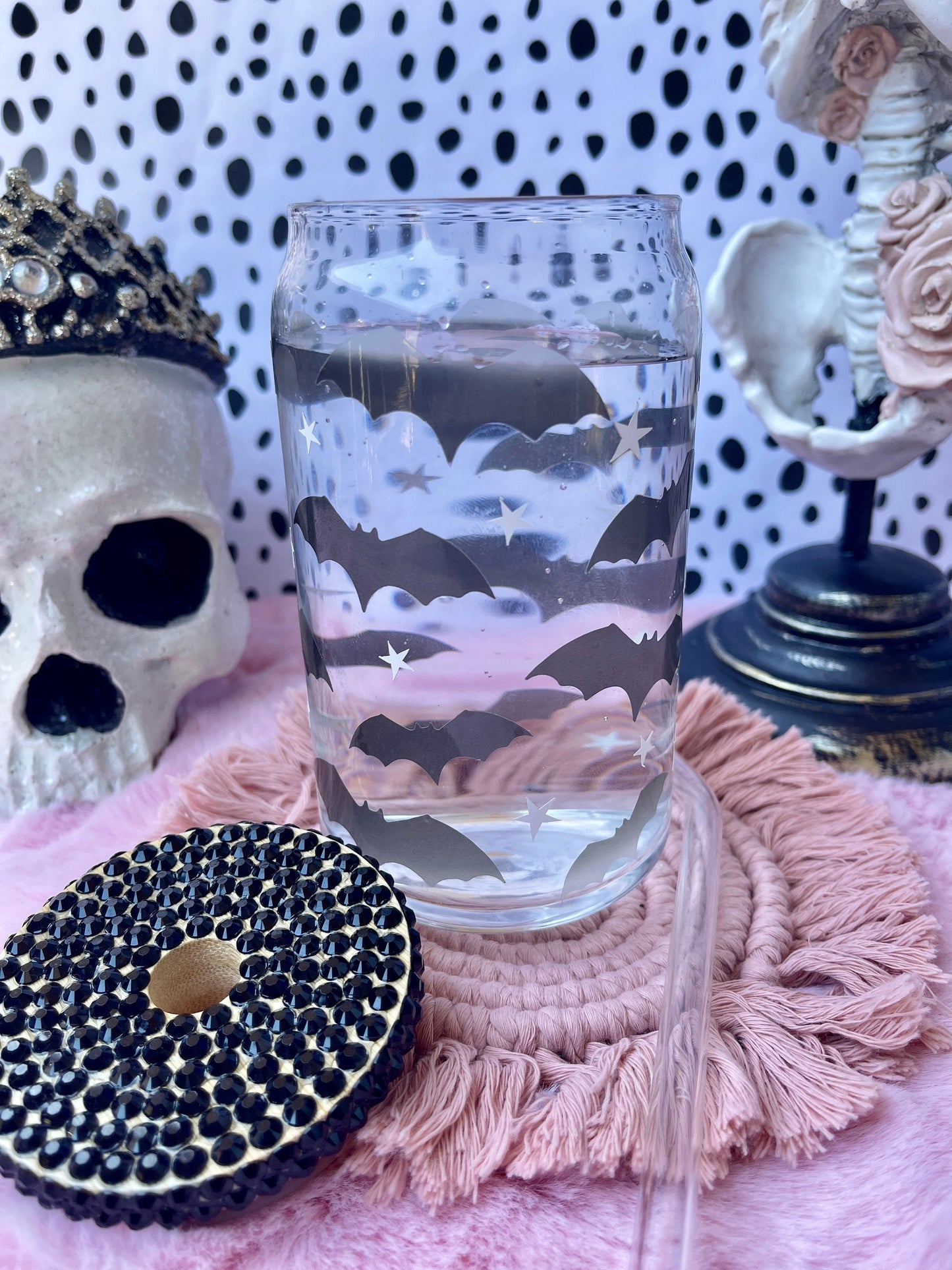 Color Changing Bats Glass Can