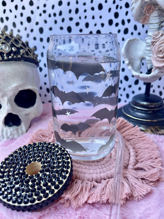 Color Changing Bats Glass Can
