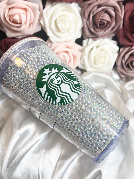 Starbucks Clear Ab Rhinestone Filled Tumbler|Rhinestone Lid