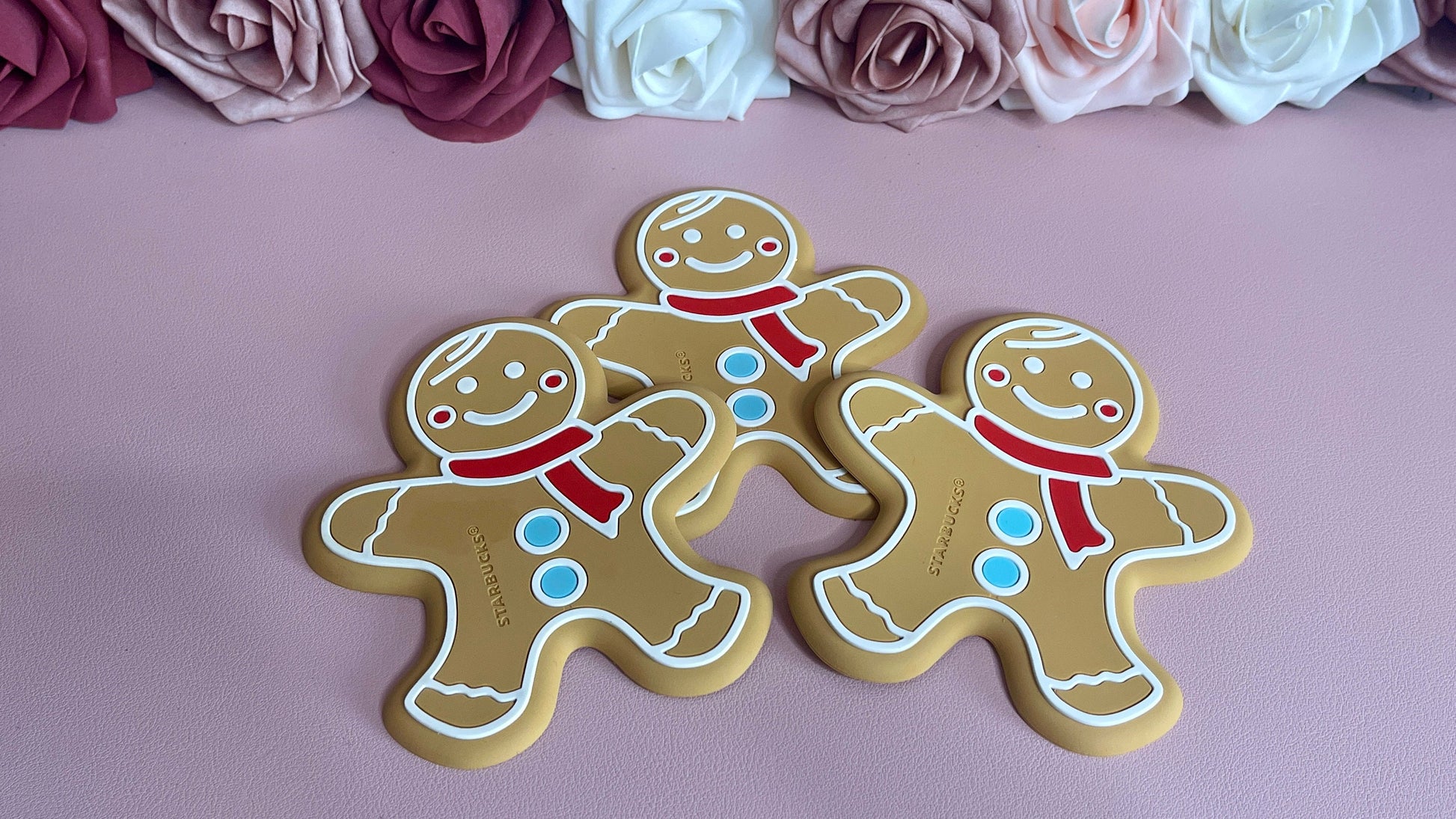 Starbucks Gingerbread Cookie Christmas Coasters