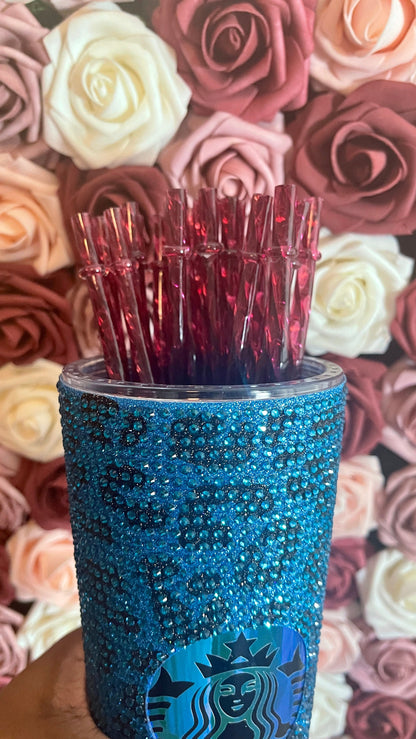 11 inch Swirl Reusable Straws with Stopper, Add On, Replacement, Venti Tumbler Straw, Swirl Twisted