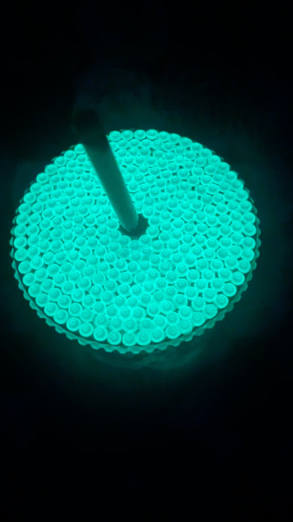 Halloween Nightmare Mix Glow in the Dark Rhinestone Filled Tumbler, Rhinestone Lid, Reverse Rhinestones 24 oz