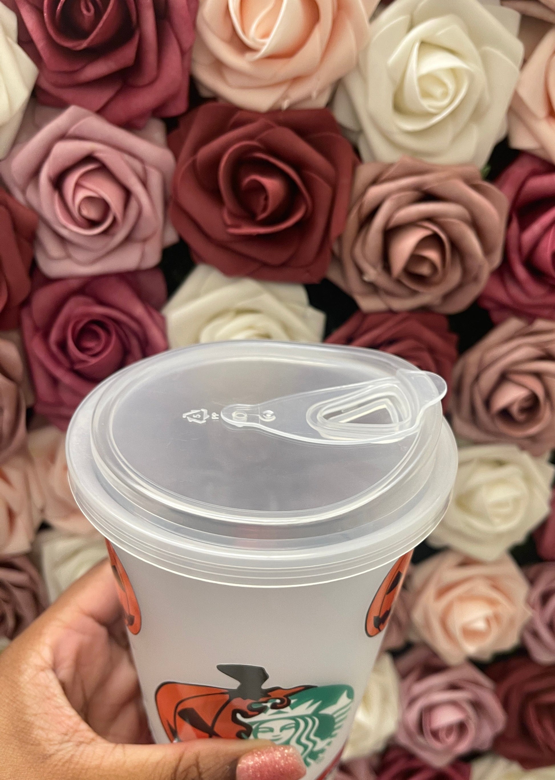 Custom Full Bling Rhinestone or Clear Plastic Cold Cup Lids, Starbucks Lid, Sip Lid, Cold Foam Lid